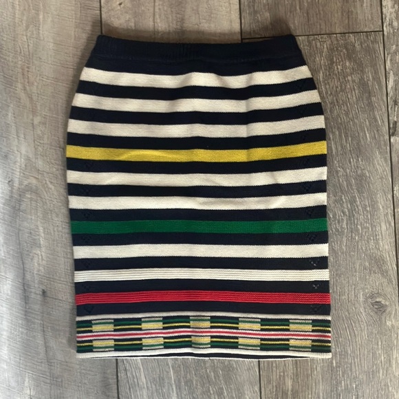 OPENING CEREMONY Striped Cotton Knit Skirt - Picture 1 of 7